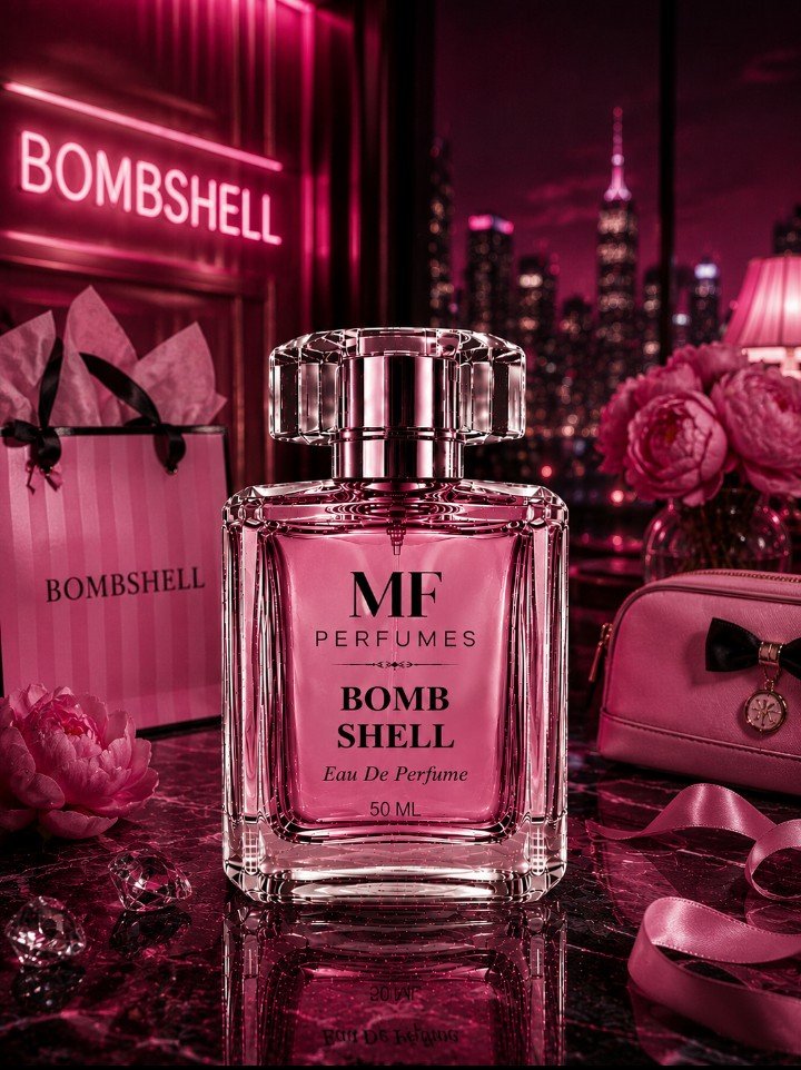 Bomb Shell – Bold Beauty in Every Spray Fresh. Glamorous. Irresistible.